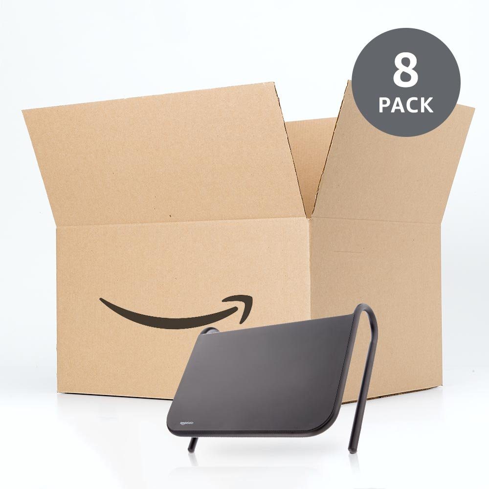 AmazonBasics Metal Monitor Stand, Black, 8-Pack