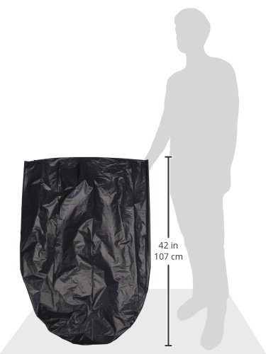 AmazonBasics 44 Gallon Trash Can Liner, 1.6 mil, Black, 150-Count