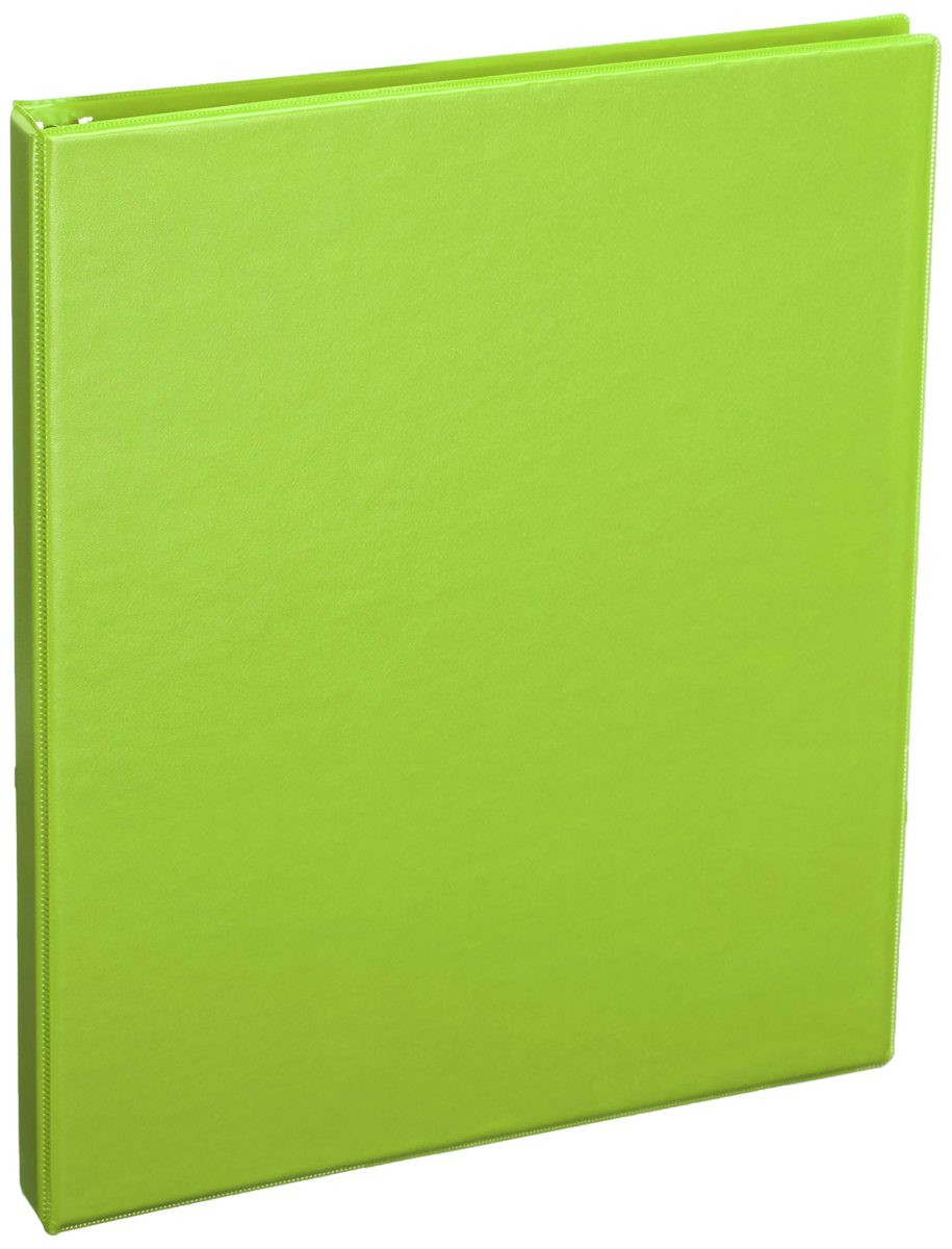 AmazonBasics 1/2-Inch Round Ring Binder, Green, View, 6-Pack (Renewed)