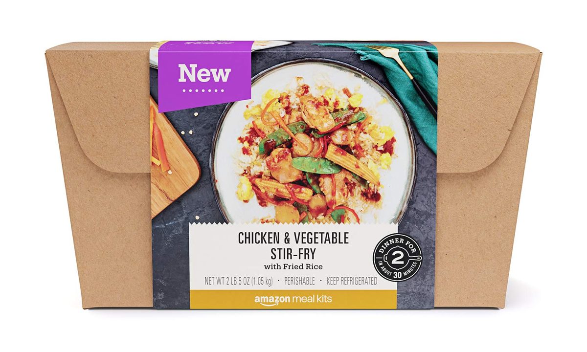 Amazon Meal Kits, Chicken & Vegetable Stir-Fry with Fried Rice, Serves 2