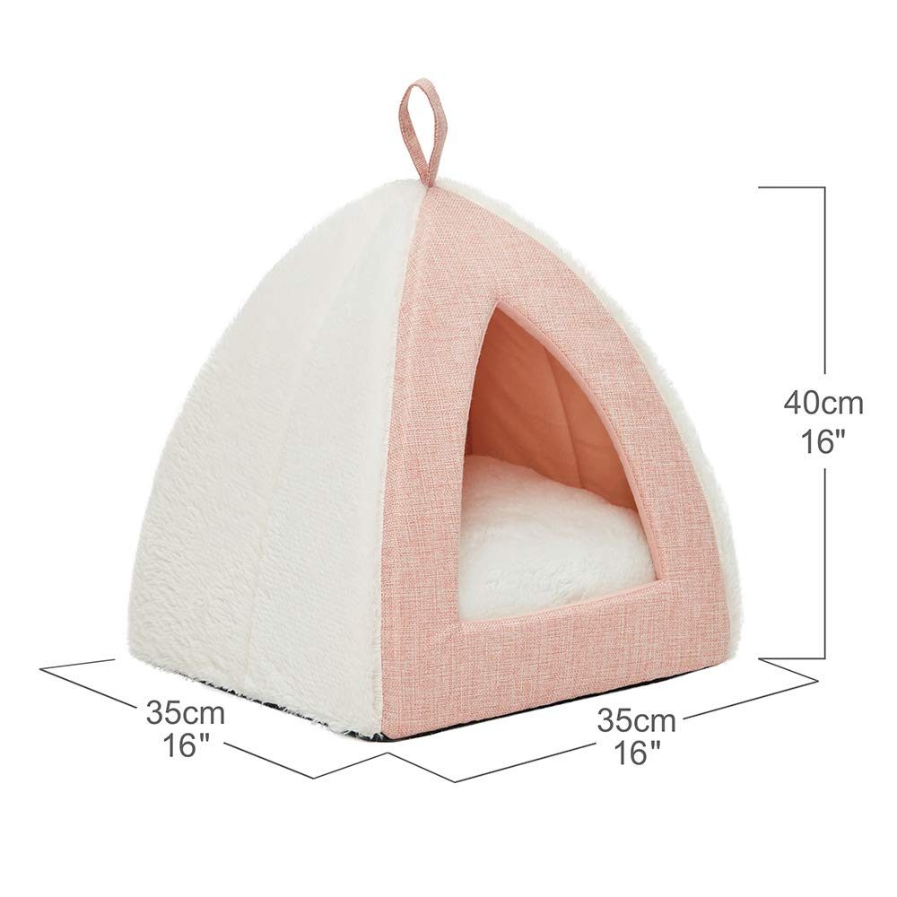 UMI. Essential Soft and Comfortable Cat Bed, medium, pink