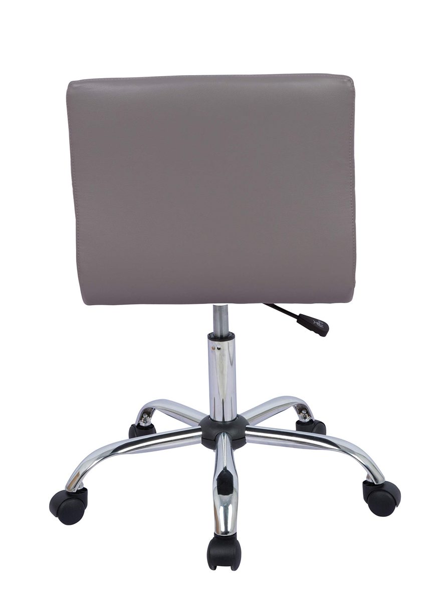 AmazonBasics Modern Adjustable Low Back Armless Ribbed Task Chair, Grey (Renewed)