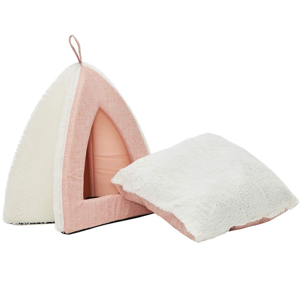UMI. Essential Soft and Comfortable Cat Bed, medium, pink