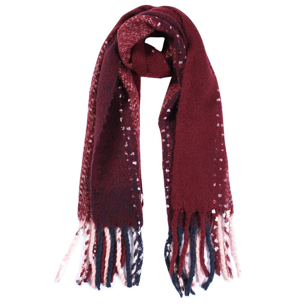 WAMSOFT Super Thick Scarf Shawl Wrap, Womens Girls Spring Luxury Super Soft 3X Thick Comfortable Large Kintted Pashmina Shawl Gift Scarf 1 Pack 0.71lb, Pink