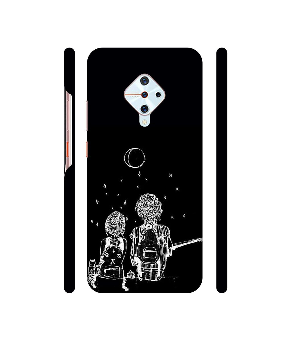 Amazon Brand - Solimo Designer Couples Sitting at Park 3D Printed Hard Back Case Mobile Cover for Vivo S1 Pro