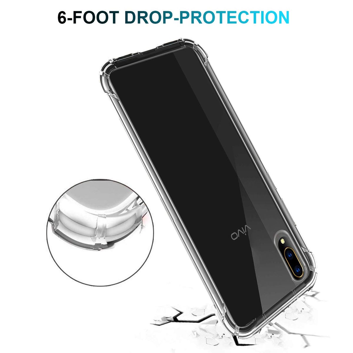 Amazon Brand - Solimo Soft & Flexible Back Phone Case for Vivo V11 Pro (Transparent)