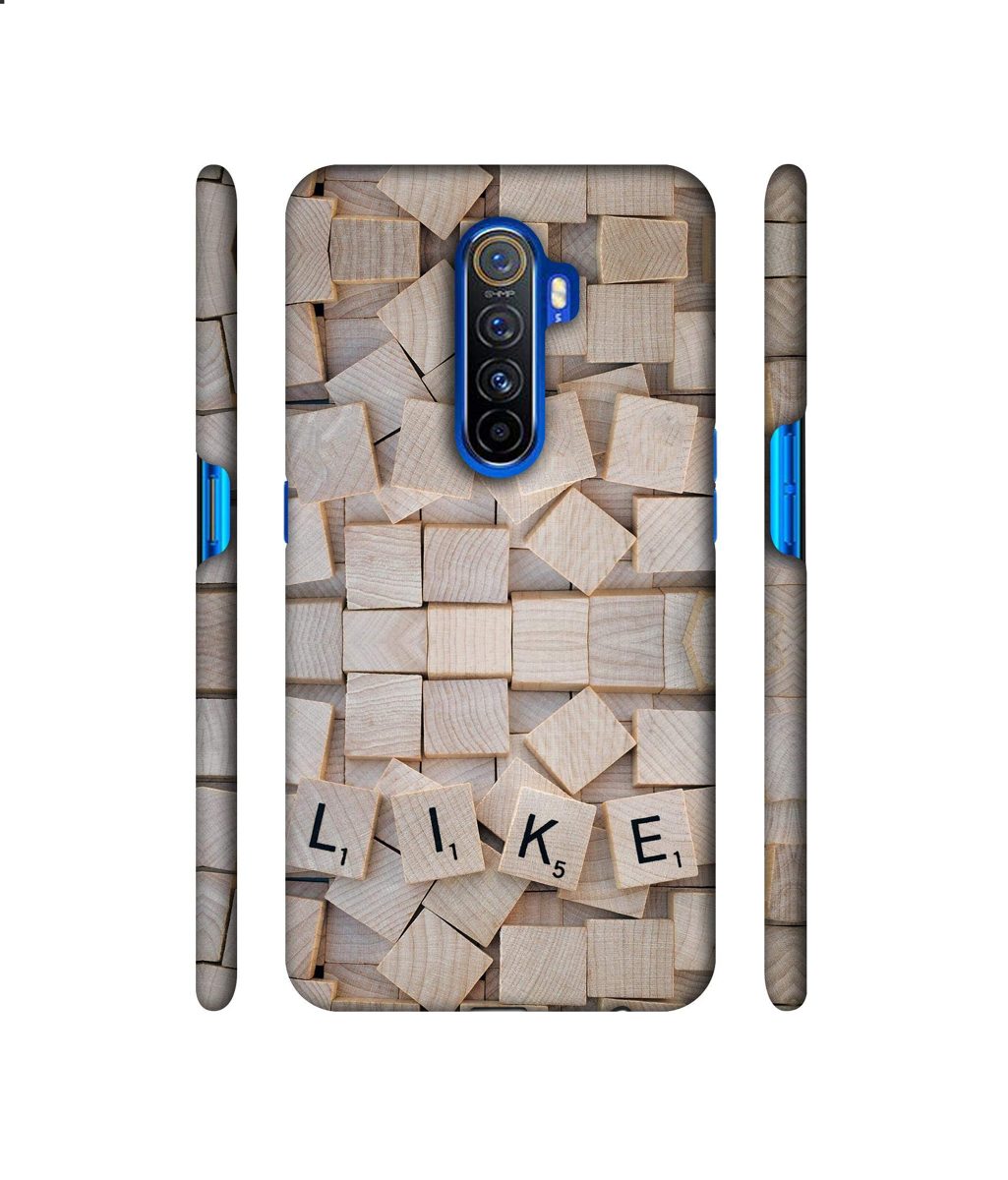 Amazon Brand - Solimo Designer Like On Wooden Block 3D Printed Hard Back Case Mobile Cover for Oppo Reno Ace/Realme X2 Pro