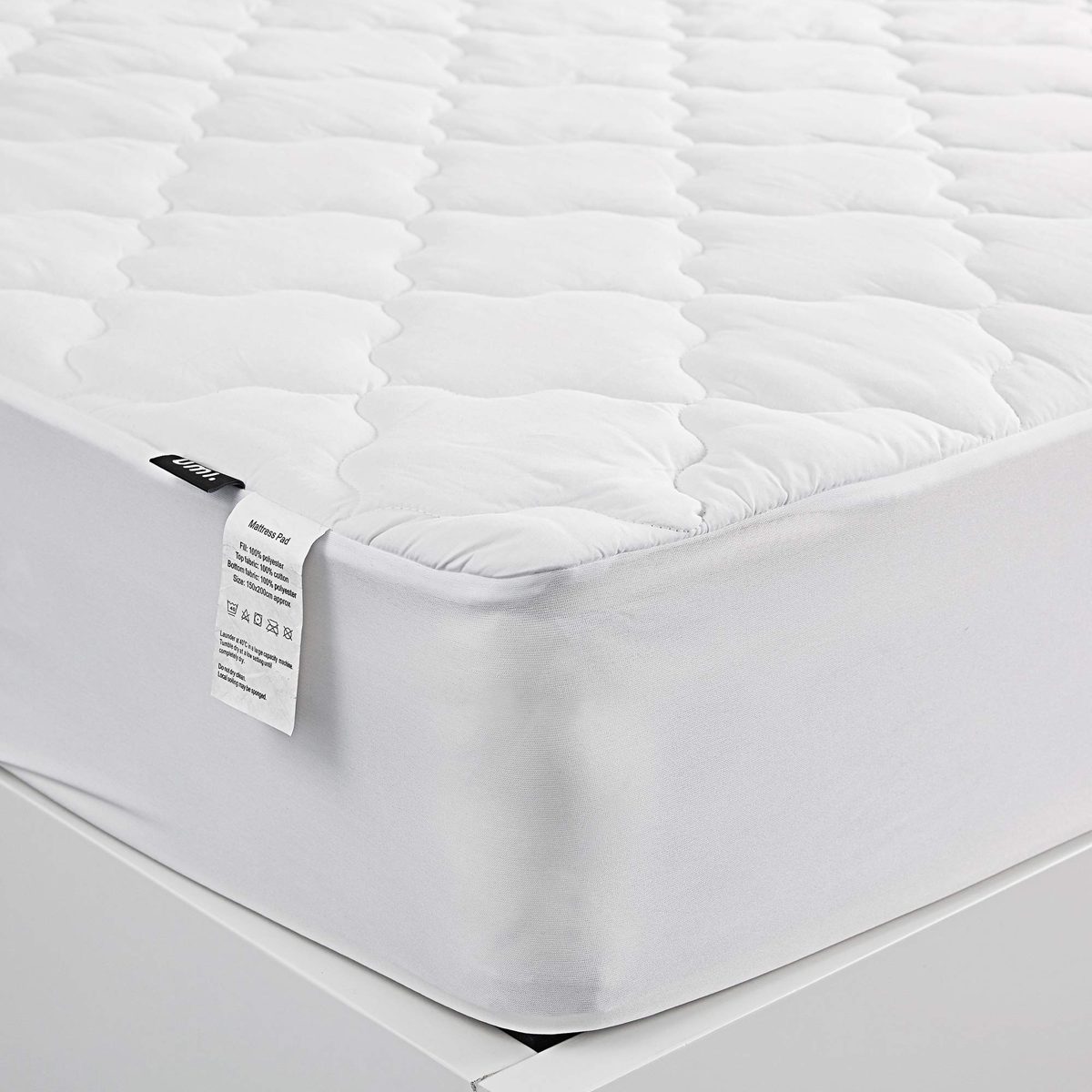 UMI Essentials All Season Extra Deep Quilted Mattress Protectors, One Size, Washable, White, 180x200cm