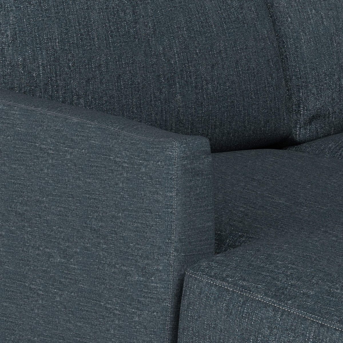 Amazon Brand – Rivet Edgewest Low Back Modern Right U-Sectional, 117"W, Eclipse Blue