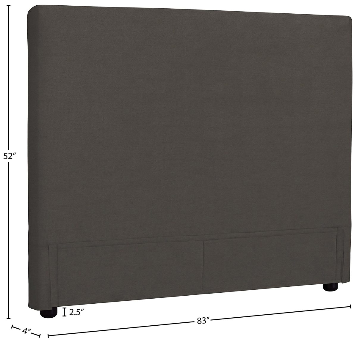 Amazon Brand – Stone & Beam Katama Slipcover King Headboard, 83"W, Spinnsol Iron