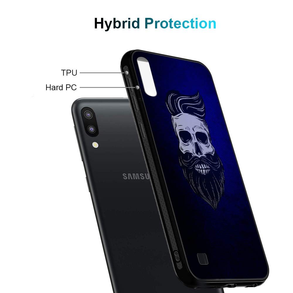 Amazon Brand - Solimo Designer Beard Skull Printed Hard Back Case Mobile Cover for Samsung Galaxy M10 (D1189)