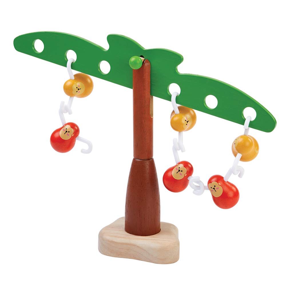 AmazonBasics Games Case Pack, Fruit & Veggie Domino (Gradient), Balancing Monkeys, Balancing Boat, Tower Tumbling, Balancing Cactus