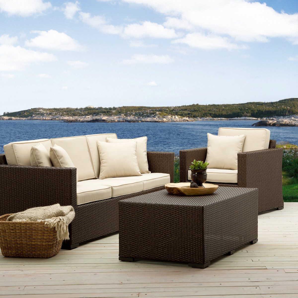 Strathwood Griffen All-Weather Garden Furniture  Garden Furniture - Wicker / Poly Rattan Chair Dark Brown