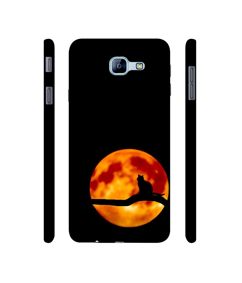 Amazon Brand - Solimo Designer Dark Black Cat 3D Printed Hard Back Case Mobile Cover for Samsung Galaxy A8 (2016)
