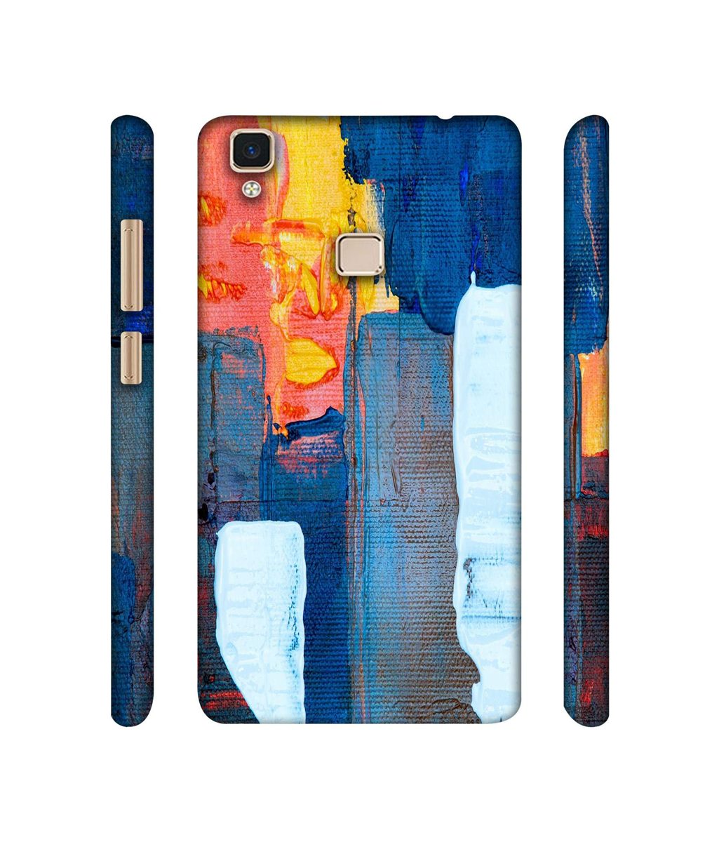 Amazon Brand - Solimo Designer Canvas with Blue Paint 3D Printed Hard Back Case Mobile Cover for Vivo V3 Max