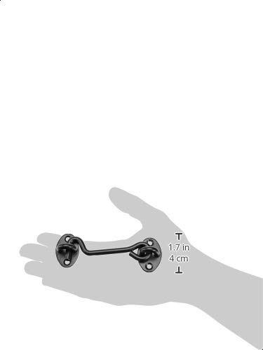 AmazonBasics Gate Latch - Stainless Steel, Black