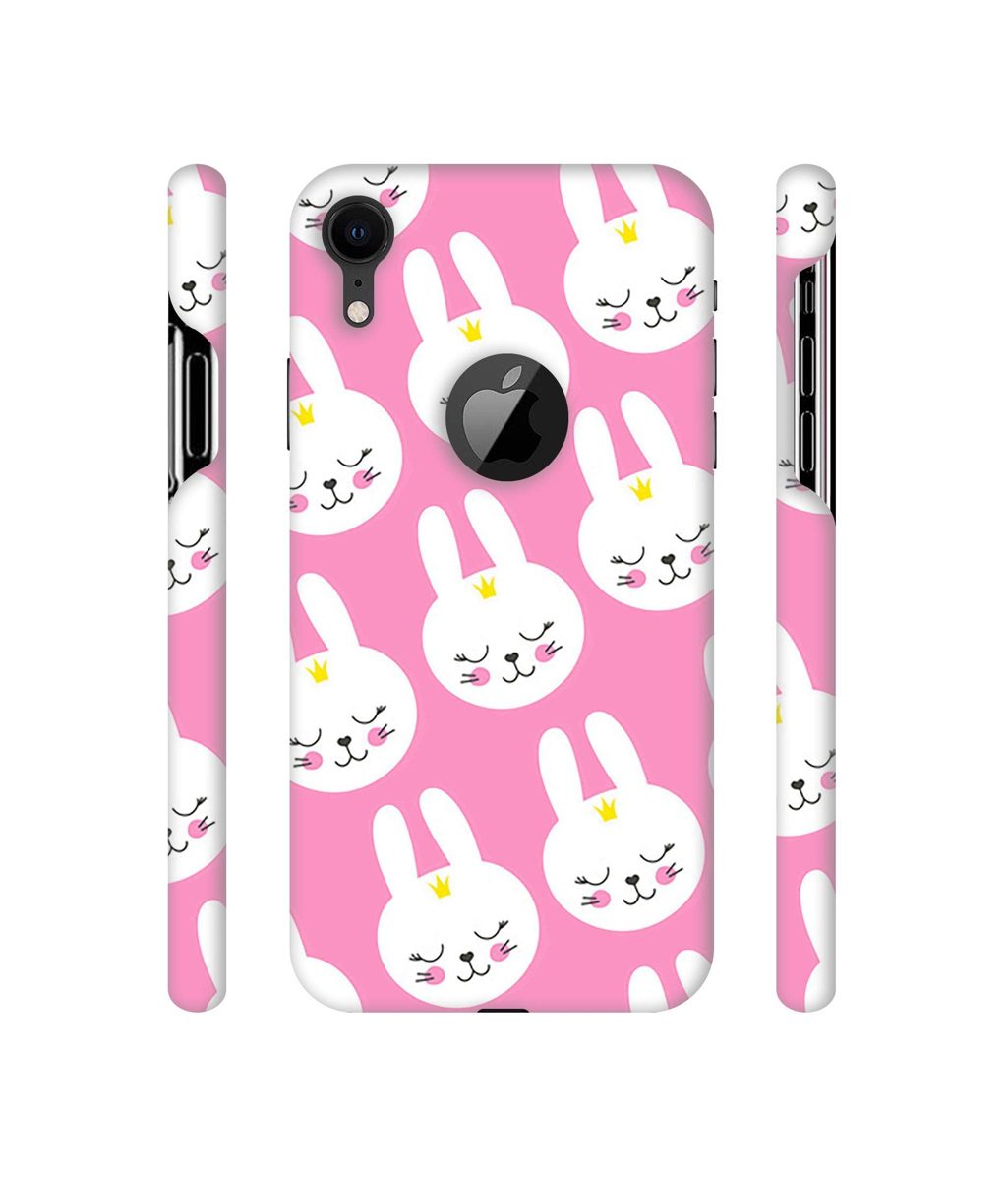 Amazon Brand - Solimo Designer Rabbit Pattern 3D Printed Hard Back Case Mobile Cover for Apple iPhone XR (Logo Cut)