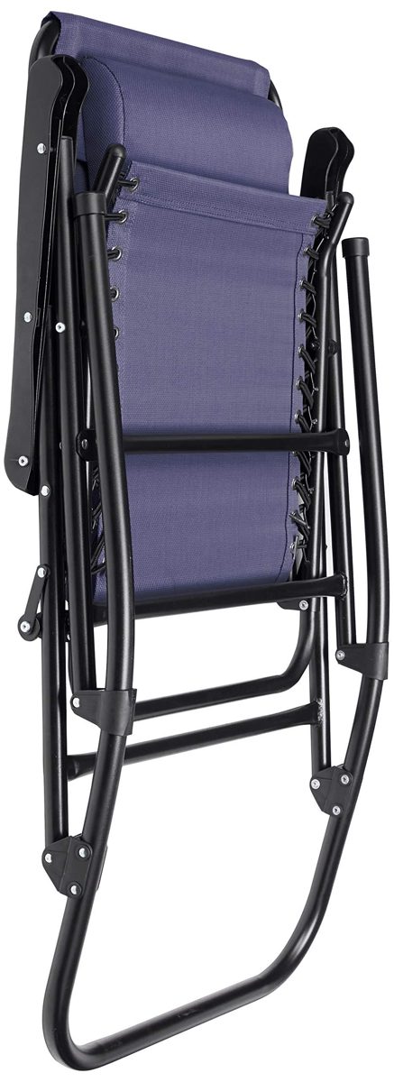 AmazonBasics Foldable Rocking Chair - Blue (Renewed)