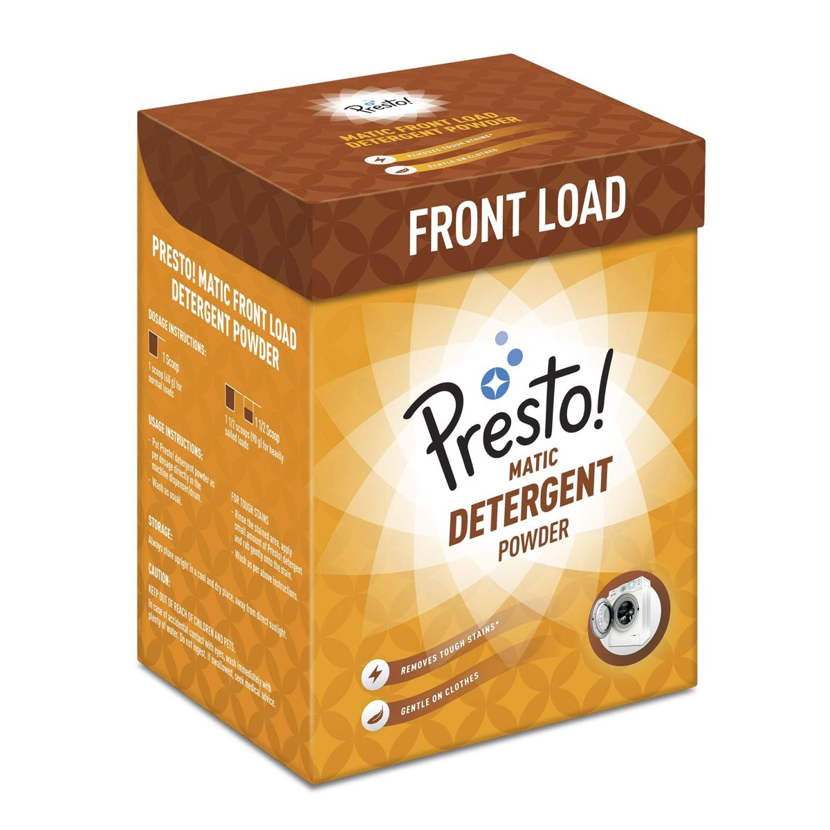 Amazon Brand - Presto! Matic Front Load Detergent Powder - 2 kg