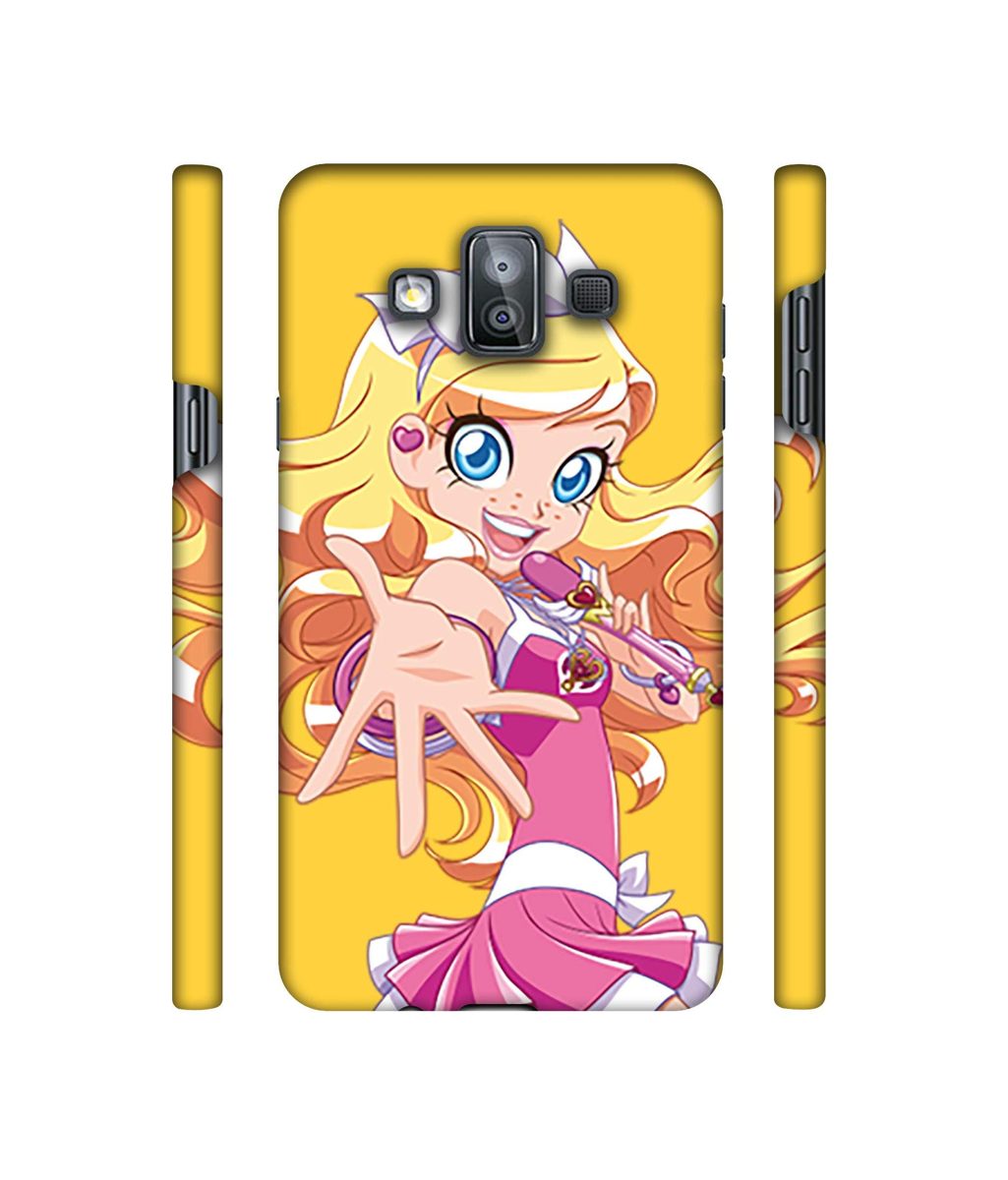 Amazon Brand - Solimo Designer Singing Girl Vector 3D Printed Hard Back Case Mobile Cover for Samsung Galaxy J7 Duo