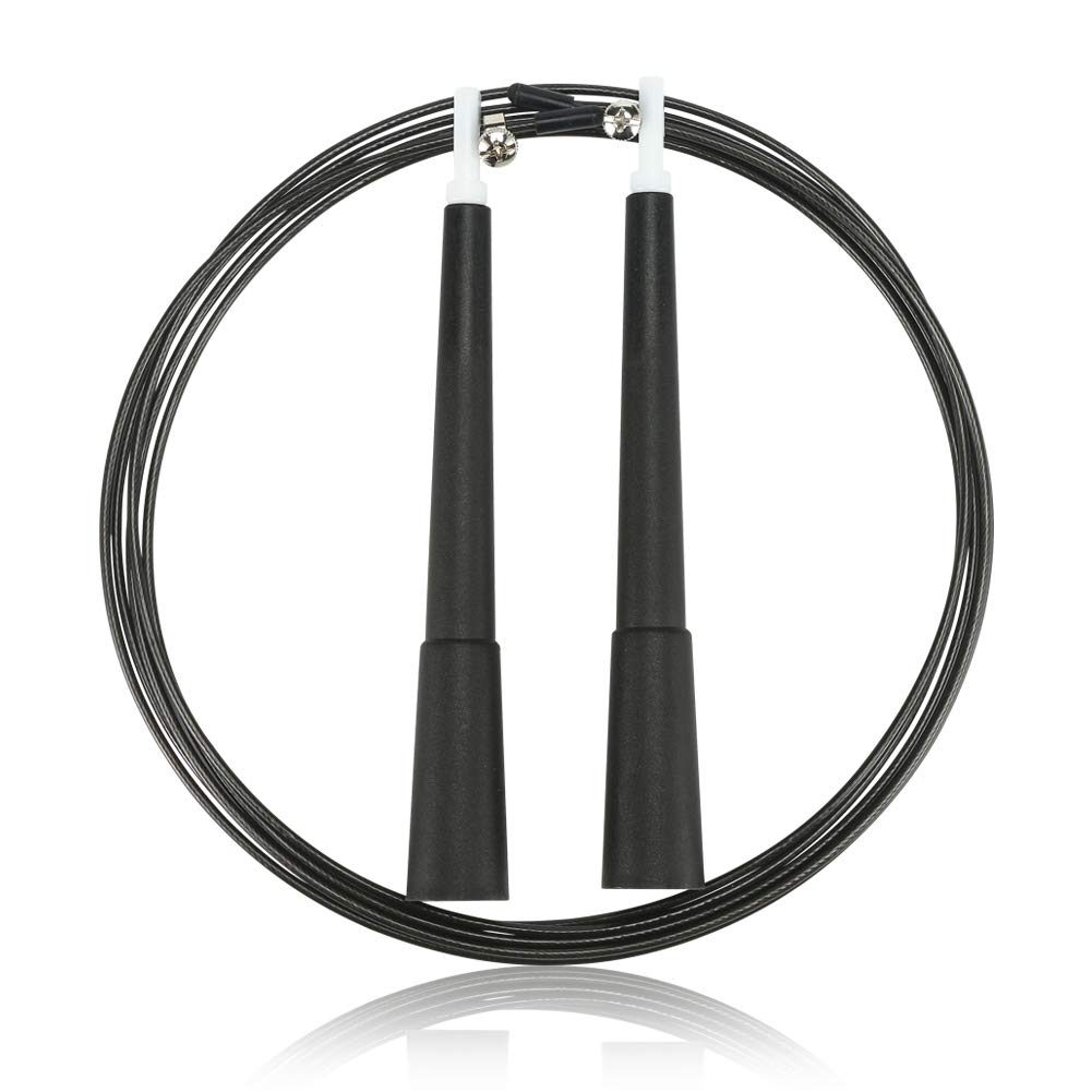 UMI Essentials Speed Jump Rope, 3m Adjustable Steel Wire Jumping Ropes for Boxing, MMA, Crossfit, Workout and Fitness Training