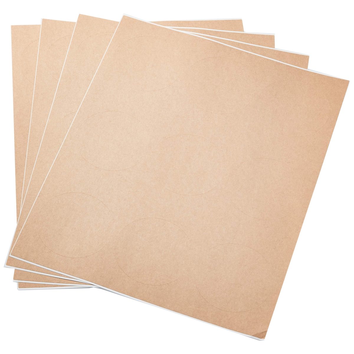 AmazonBasics Round Labels for Laser & Inkjet Printers, 2.5", Kraft Brown, 225-Pack
