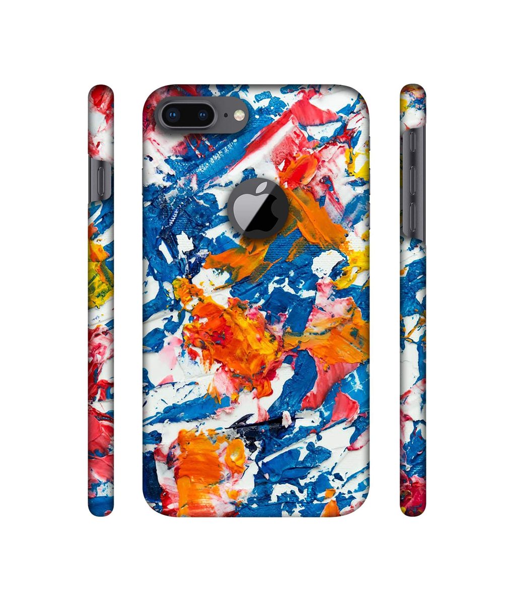 Amazon Brand - Solimo Designer Wax Color Mash On Canvas 3D Printed Hard Back Case Mobile Cover for Apple iPhone 8 Plus (with Logo Cut)