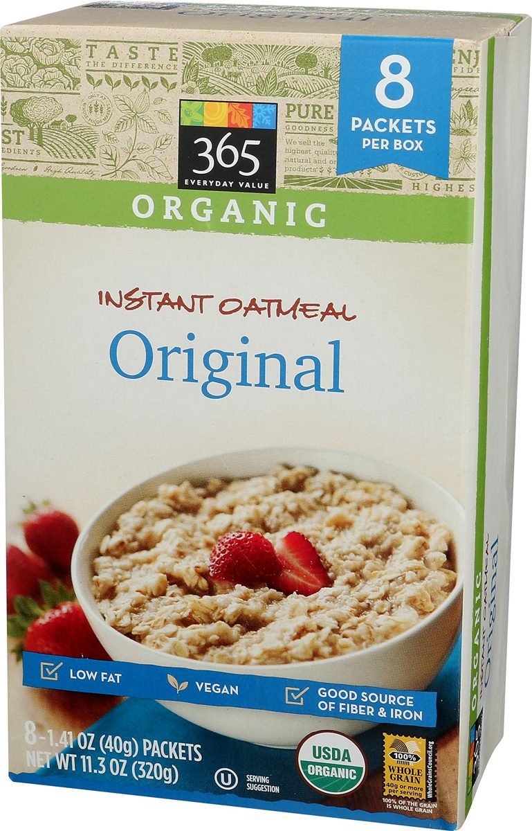 365 Everyday Value, Organic Instant Oatmeal Original, 11.2, 8 ct