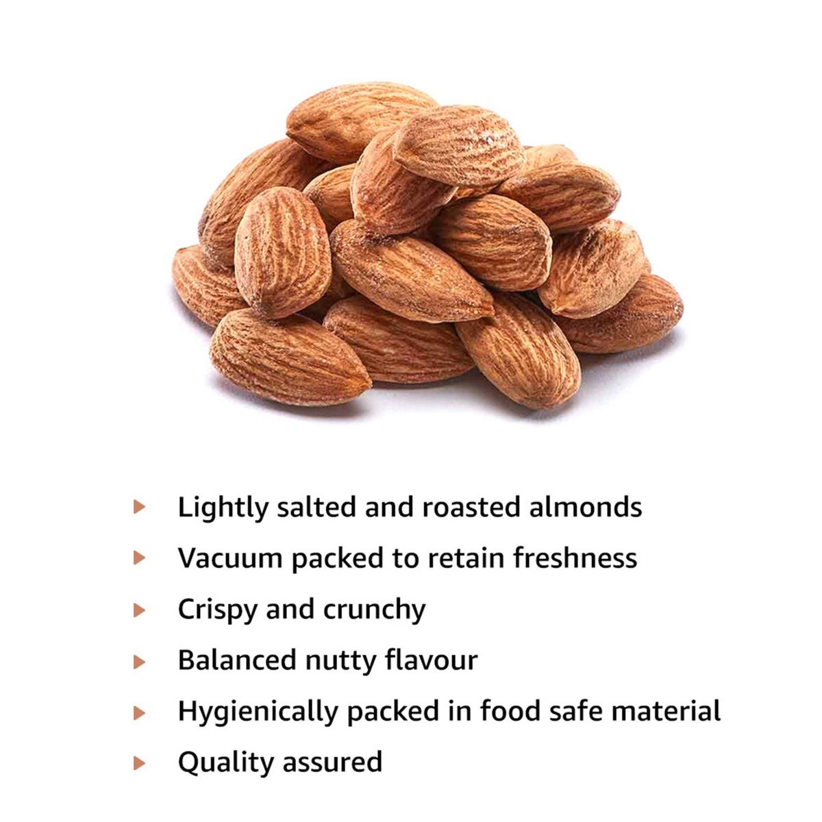 Happy Belly Roasted and Salted Almonds, 250g