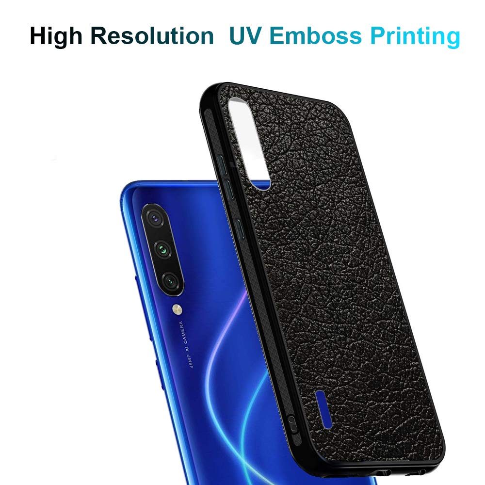 Amazon Brand - Solimo Designer Leather Texture Printed Hard Back Case Mobile Cover for Mi A3 (D288)