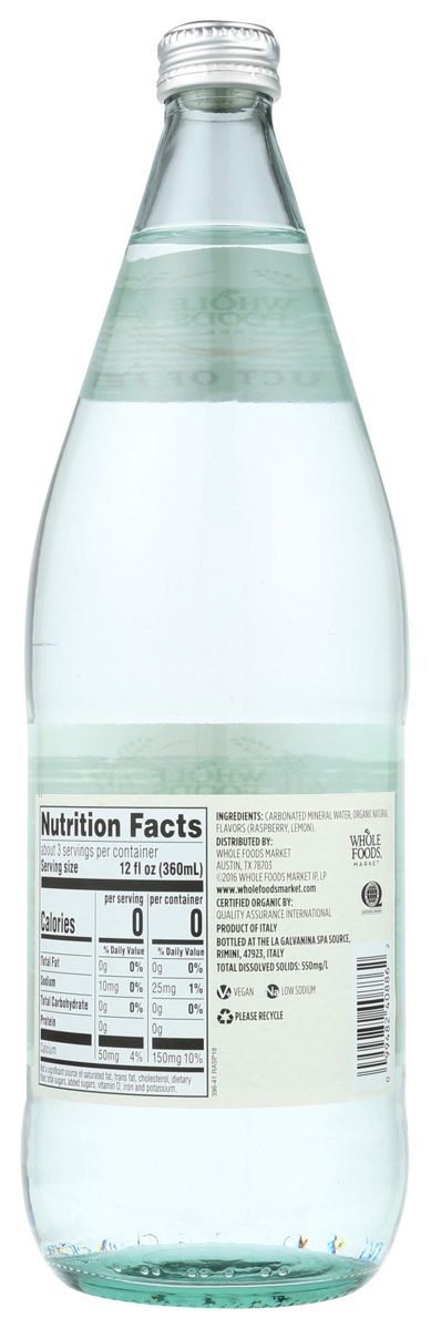 Whole Foods Market Italian Sparkling Mineral Water, Watermelon, 33.8 fl oz