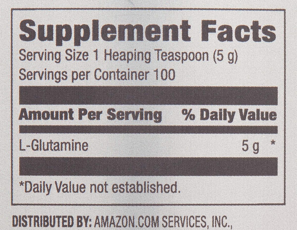 OWN PWR L-Glutamine Powder, Unflavored, 5 G, 1.1 Pound (100 Servings)