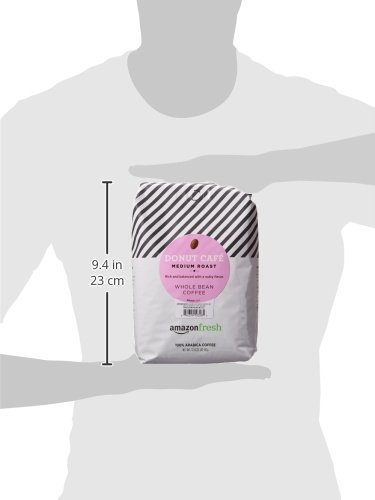 AmazonFresh Donut Cafe Whole Bean Coffee, Medium Roast, 32 Ounce