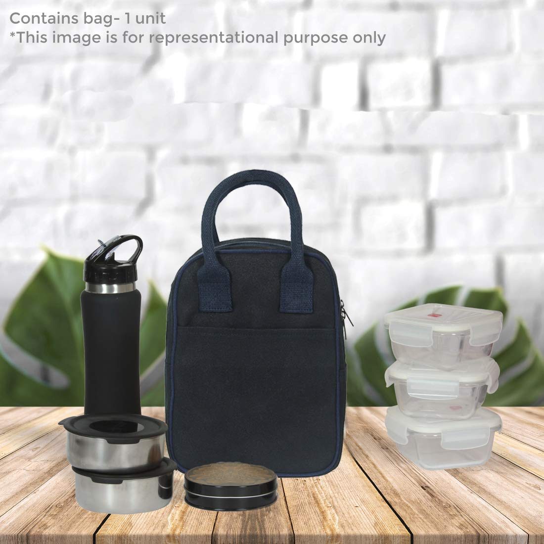 Eono 0703 Lunch Cooler Bag Leakproof Food Bag Insulated Lunch Bag for Women, Men, Kids School, Office, Work, Outdoor, 8L, Blue