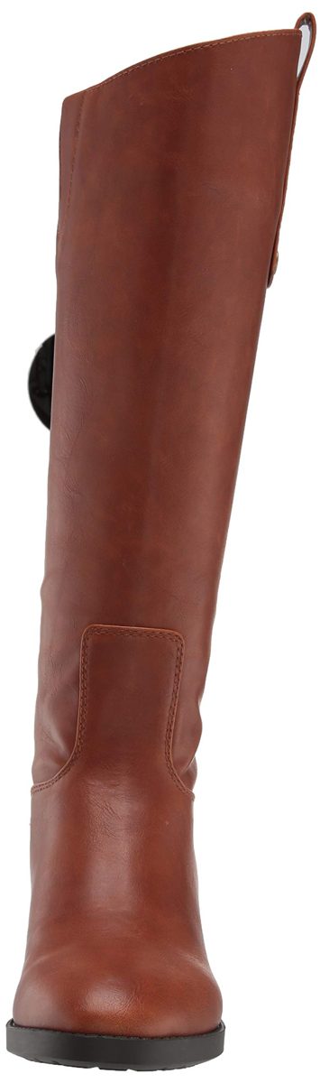 Amazon Essentials Women's Riding Boot, Cognac, 9 Wide Calf B US