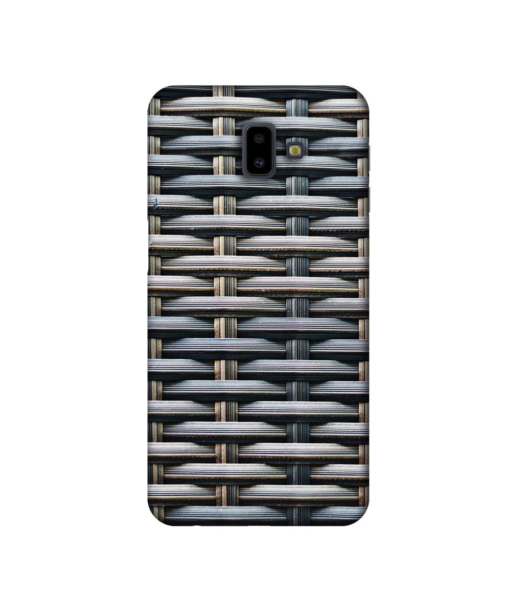 Amazon Brand - Solimo Designer Wooden Blocks Checks 3D Printed Hard Back Case Mobile Cover for Samsung Galaxy J6 Plus