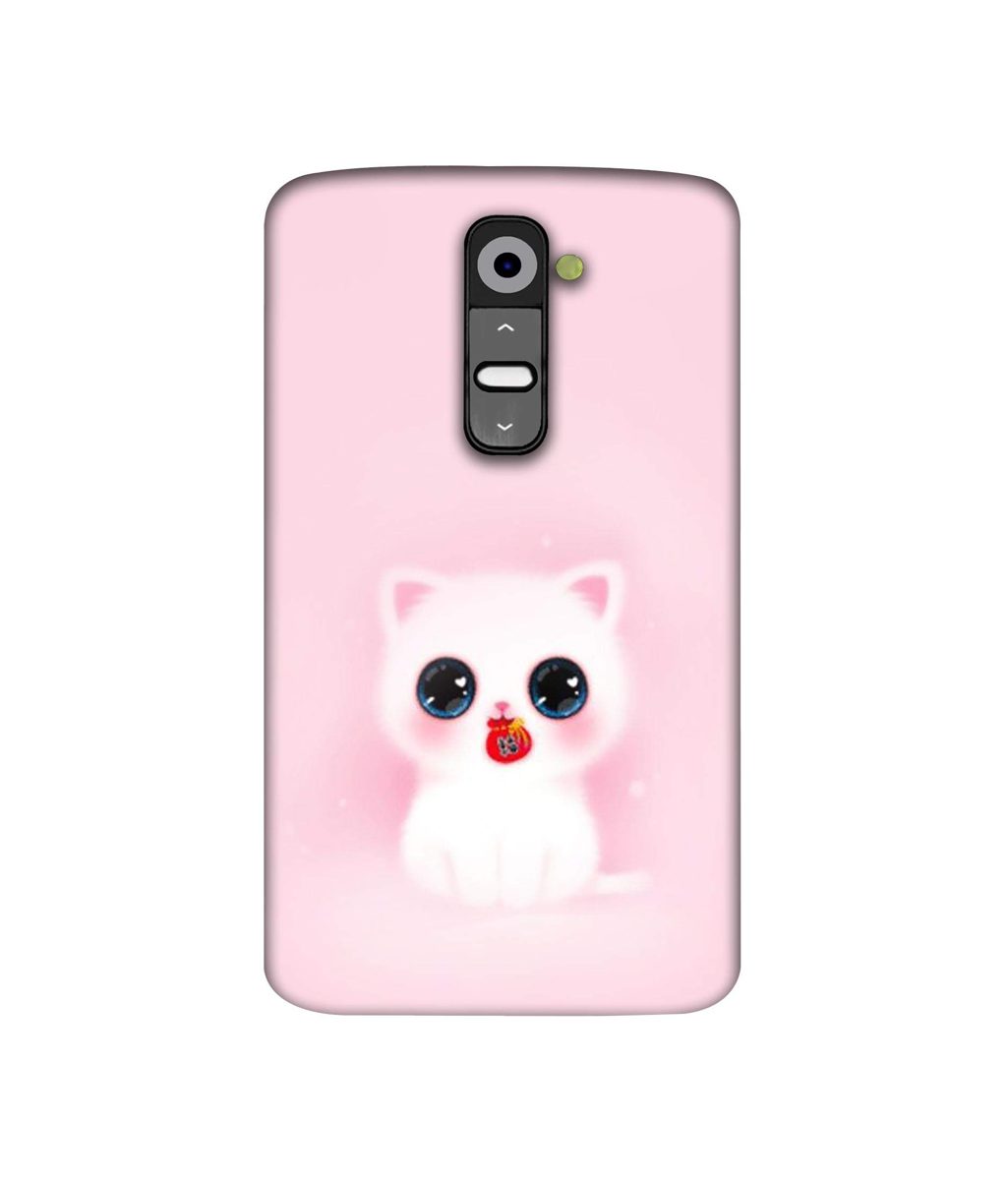 Amazon Brand - Solimo Designer Kitty 3D Printed Hard Back Case Mobile Cover for LG G2