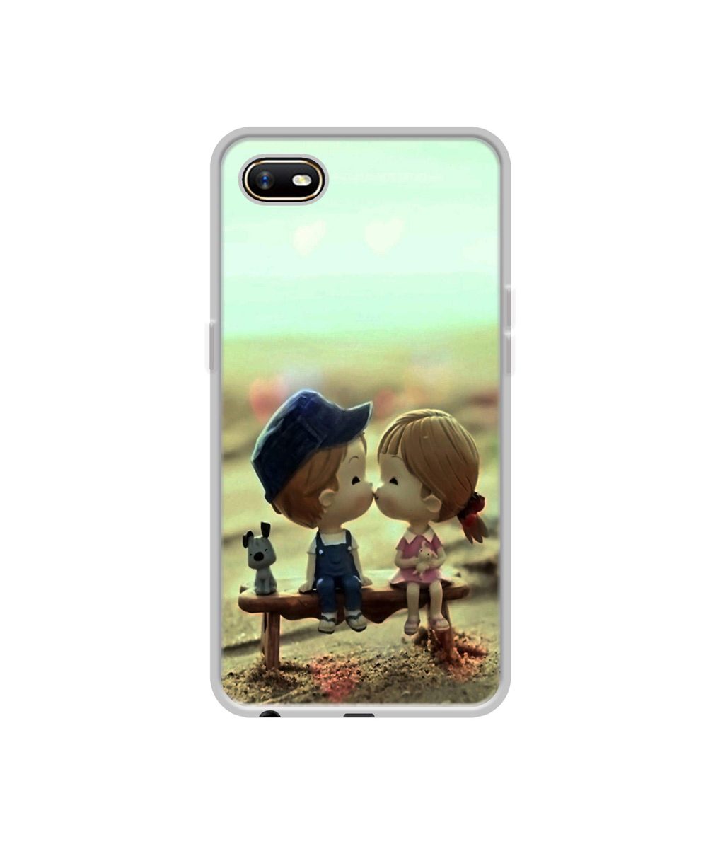 Amazon Brand - Solimo Designer Love Couples Pattern UV Printed Soft Back Case Mobile Cover for Oppo A1K