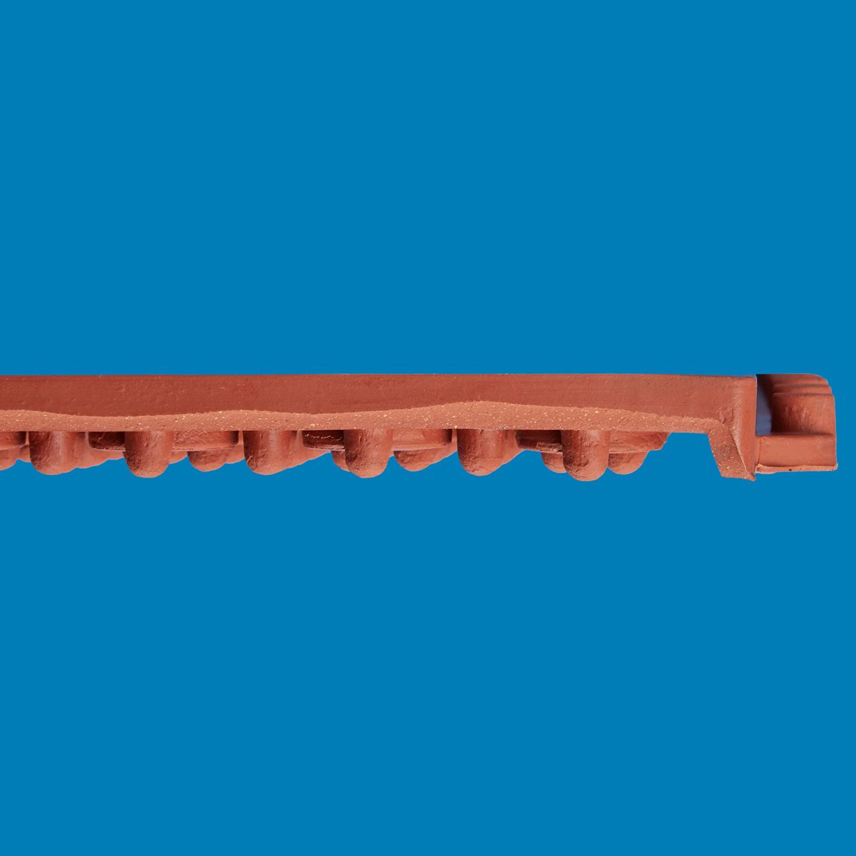 AmazonCommercial Anti-Fatigue Drainage Modular Mat With One Sided Built-In Connectors, Rubber, 3' X 3', 5/8" Thickness, Red Grease-Resistant