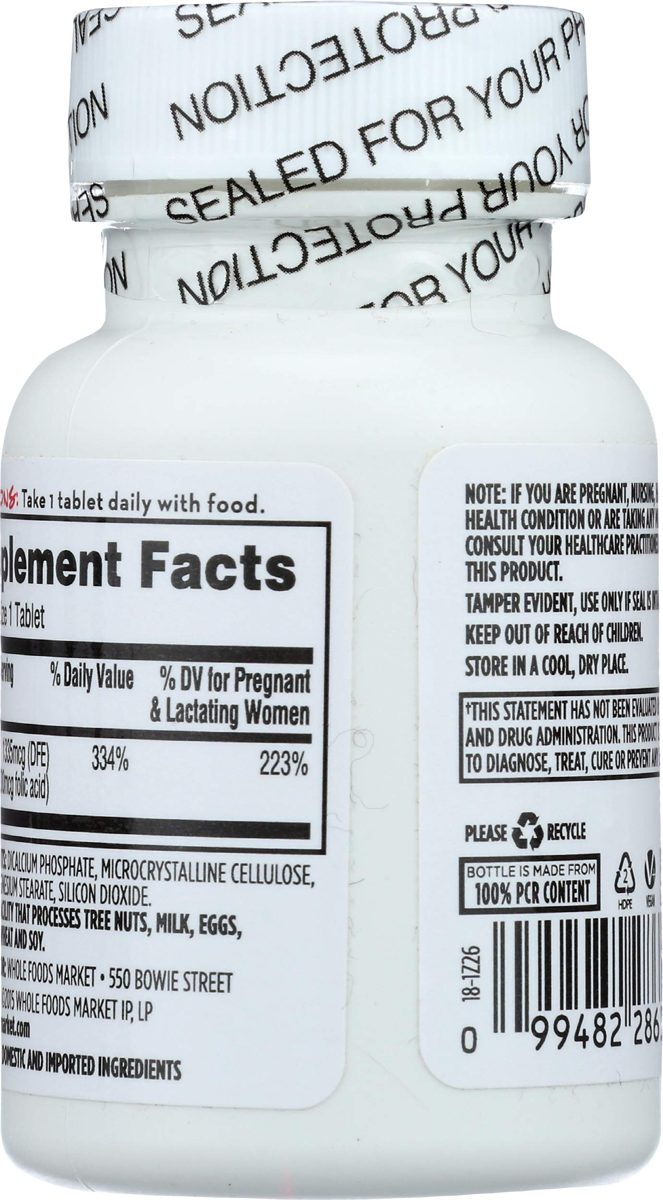 365 Everyday Value, Folic Acid 800mcg, 250 ct