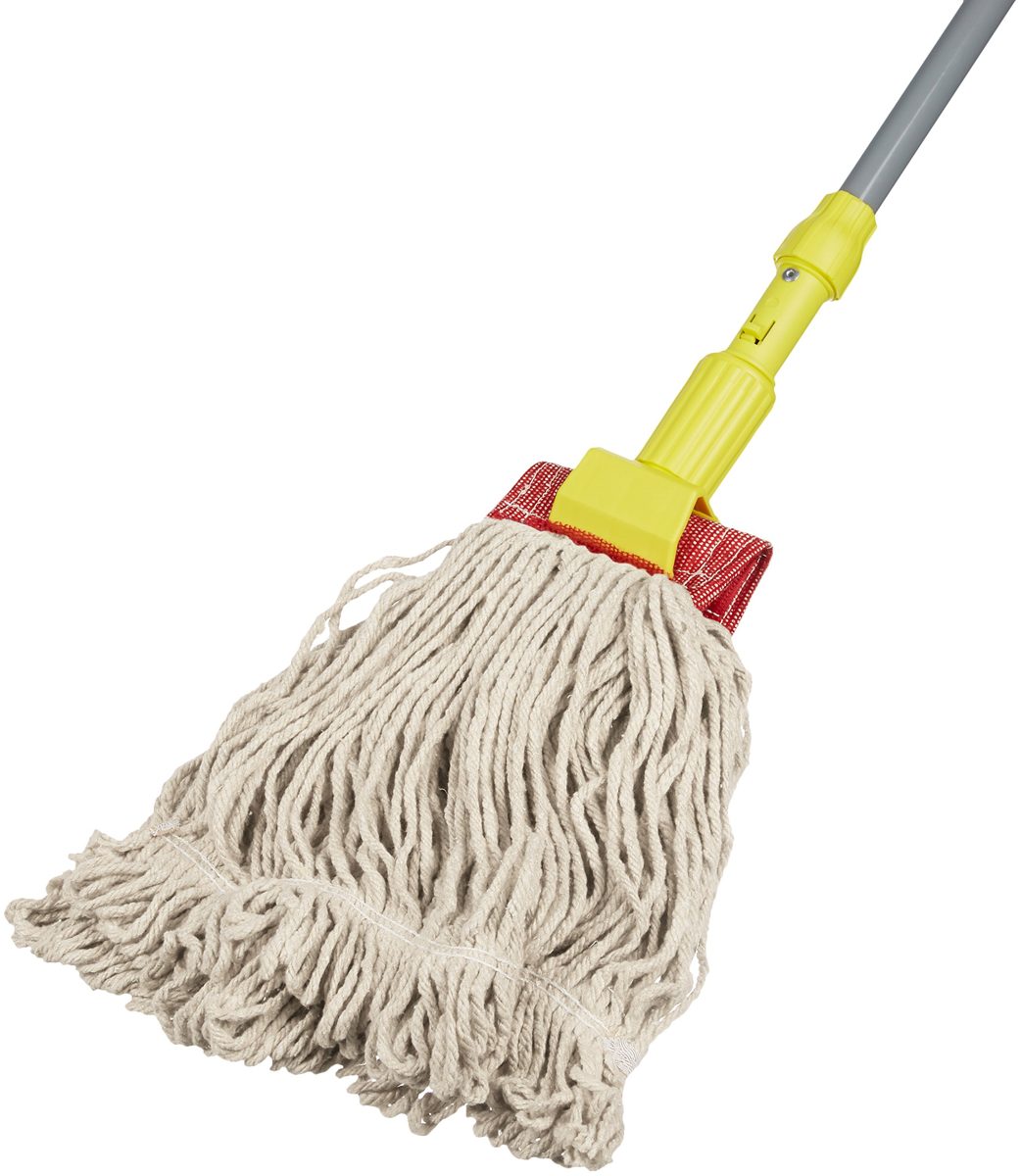 AmazonBasics Loop-End Synthetic Mop Head, 5-Inch Headband, Large, White - 6-Pack