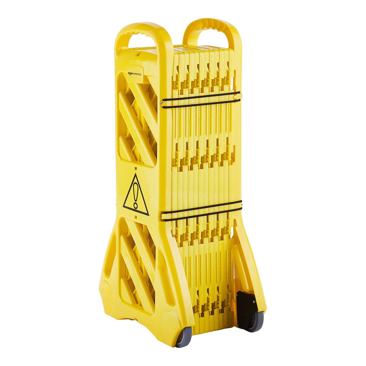 AmazonCommercial Expandable Mobile Barricade System, Yellow