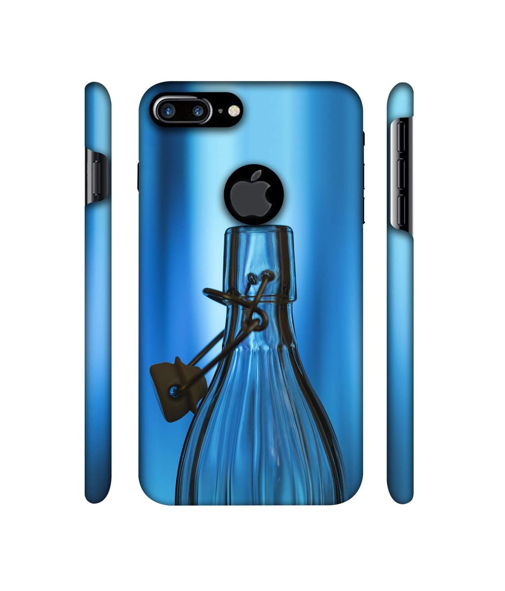 Amazon Brand - Solimo Designer Blue Bottle 3D Printed Hard Back Case Mobile Cover for Apple iPhone 7 Plus (Logo Cut)
