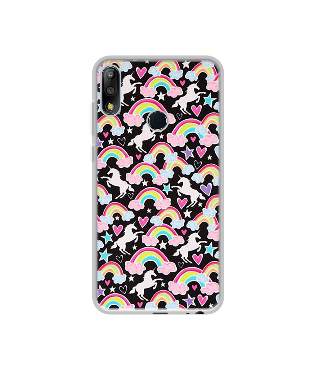 Amazon Brand - Solimo Designer Unicorn Texture UV Printed Soft Back Case Mobile Cover for Asus ZenFone Max Pro M2