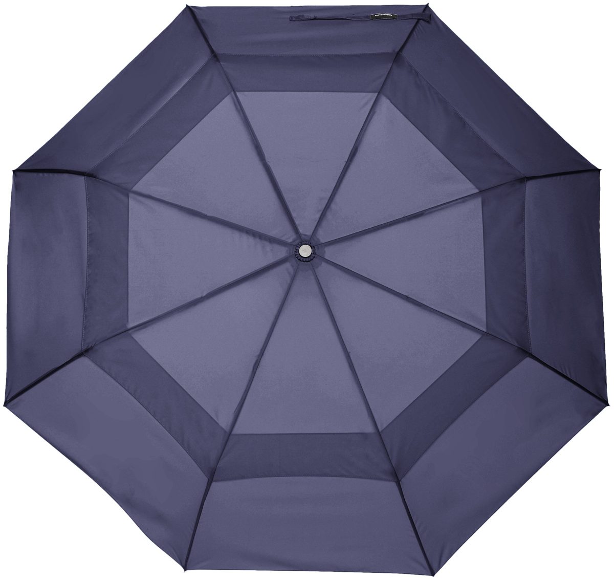 AmazonBasics Automatic Open Travel Umbrella with Wind Vent - Navy Blue