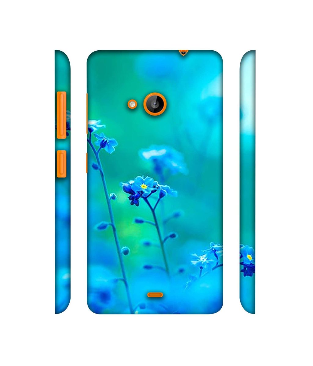 Amazon Brand - Solimo Designer Blue Flower 3D Printed Hard Back Case Mobile Cover for Microsoft Lumia 535