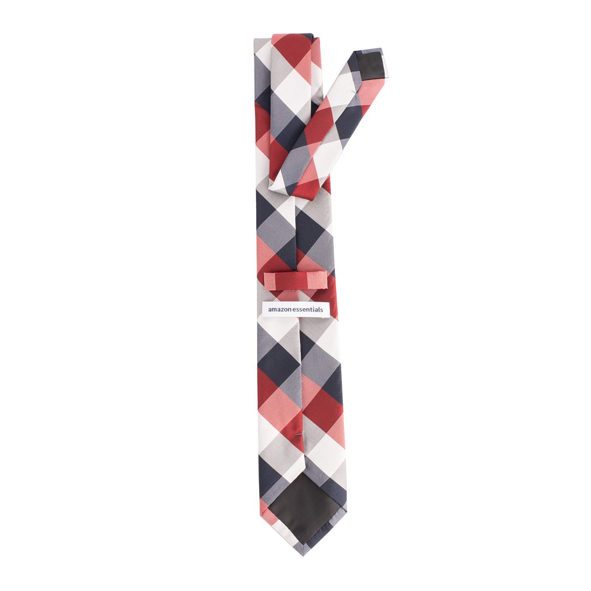 Amazon Essentials Classic Plaid Necktie Red, One Size