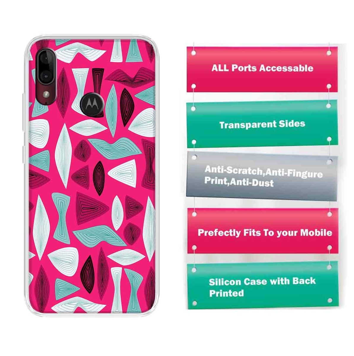 Amazon Brand - Solimo Designer Multicolor illustrate Design Printed Soft Back Case Mobile Cover for Motorola Moto E6s / Motorola Moto E6 Plus