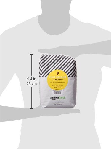 AmazonFresh Just Bright Whole Bean Coffee, Light Roast, 32 Ounce