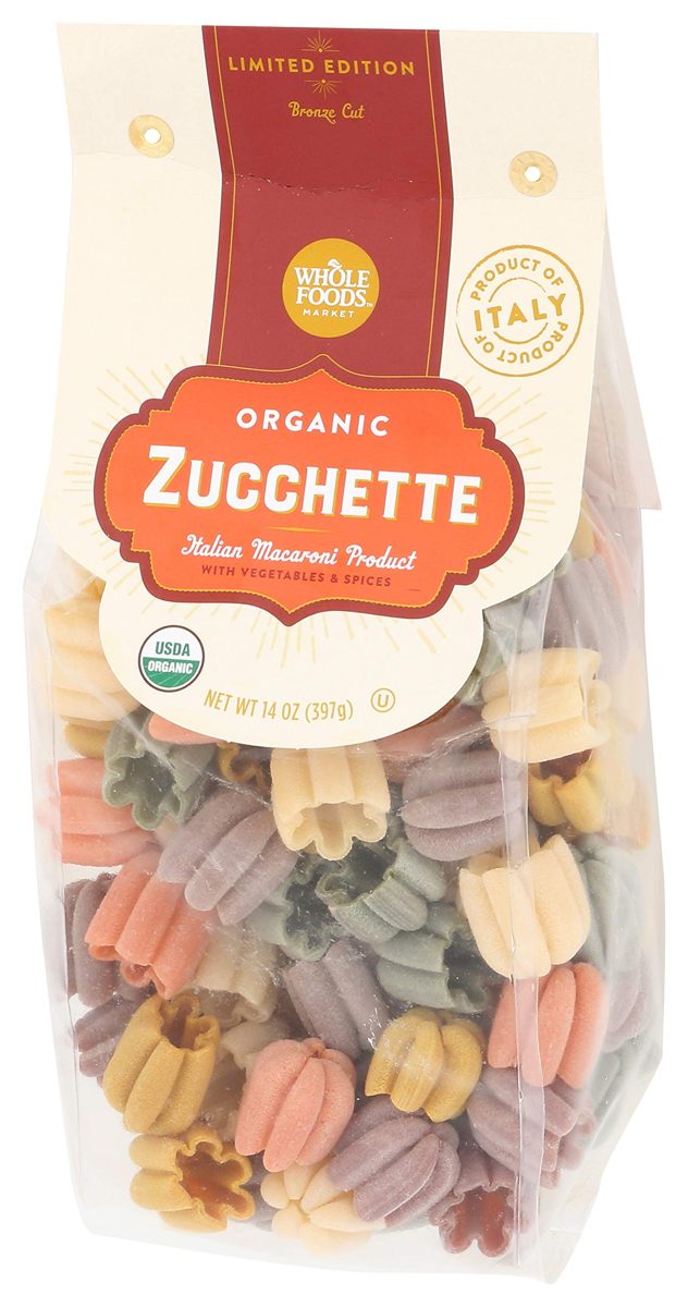 Whole Foods Market, Limited Edition Organic Pasta, Zucchette, 14 Ounce